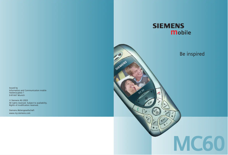 Image de la première page du manuel de l'appareil MC60