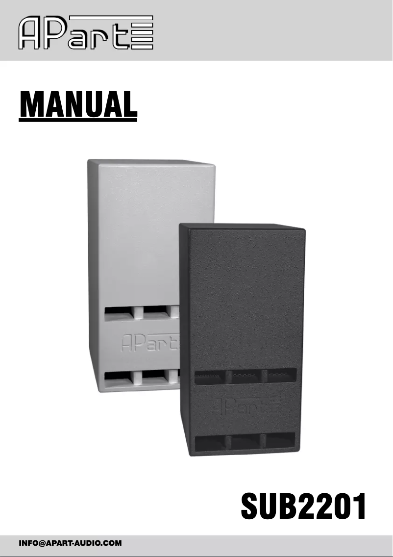 Page n°1 - Manuel utilisateur APart LOUNGESET-BL