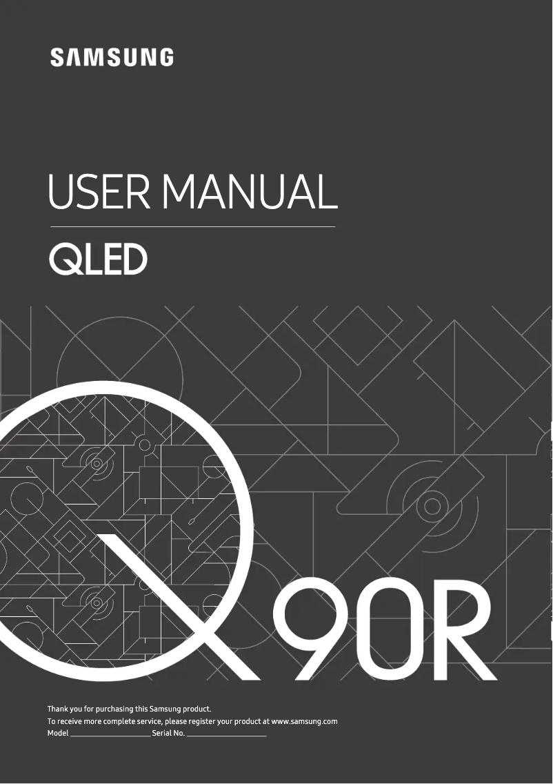 Image de la première page du manuel de l'appareil QE55Q90RAT