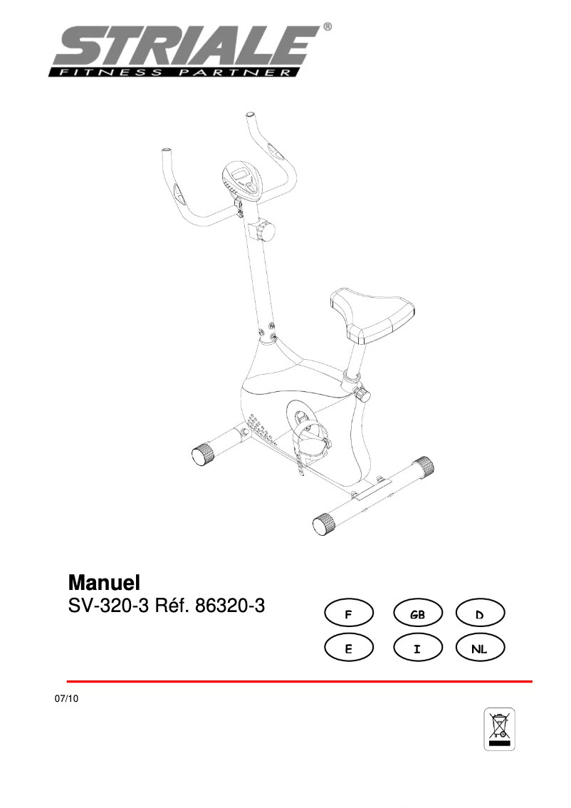 Page 1 de la notice Manuel utilisateur Striale SV-320-3