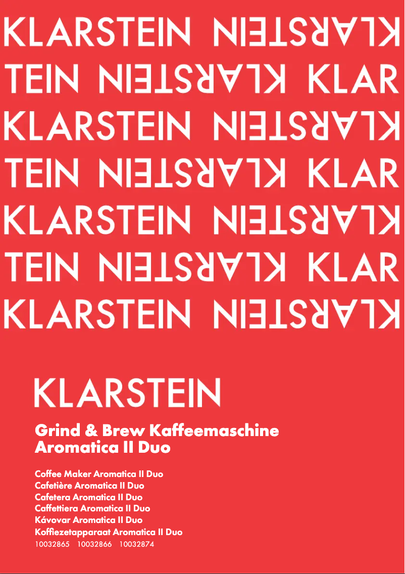 Page 1 de la notice Manuel utilisateur Klarstein 10032866