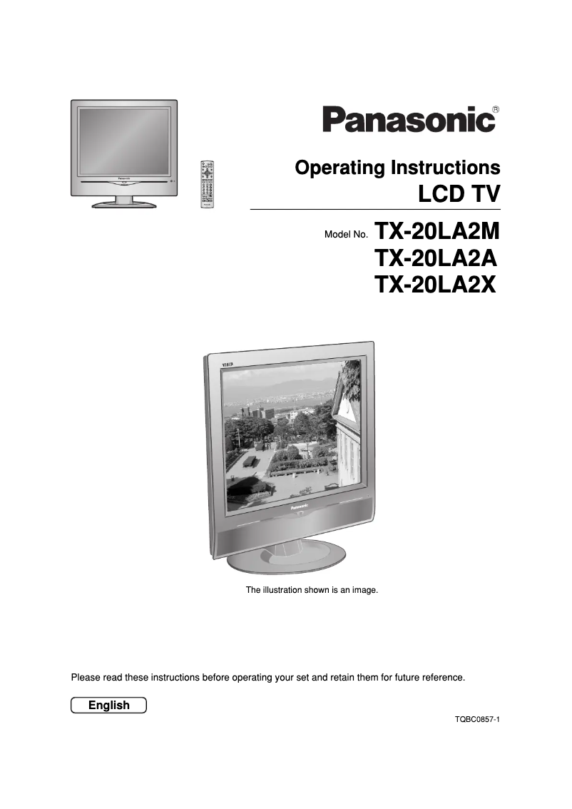 Image de la première page du manuel de l'appareil Viera TX-20LA2A