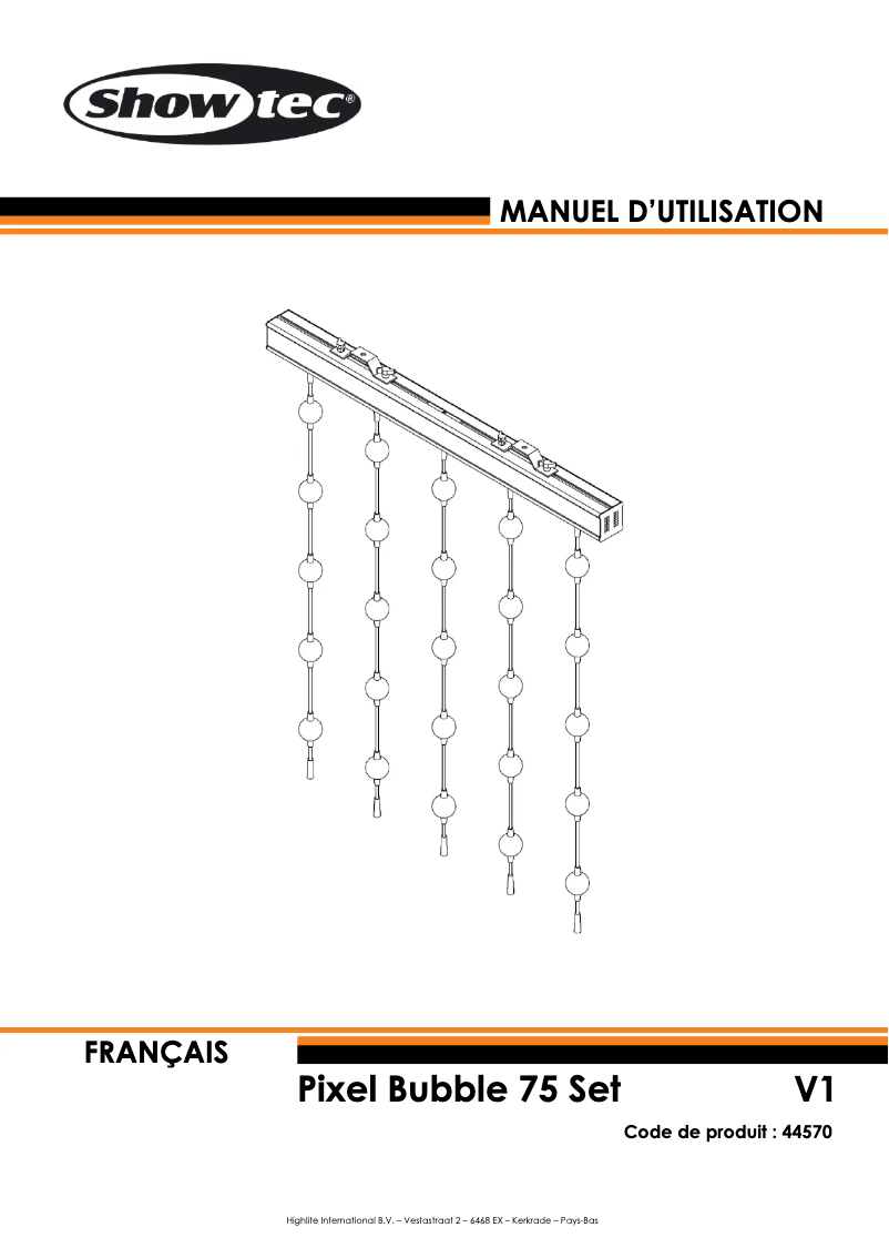 Page n°1 - Manuel utilisateur Showtec Pixel Bubble 75 Set