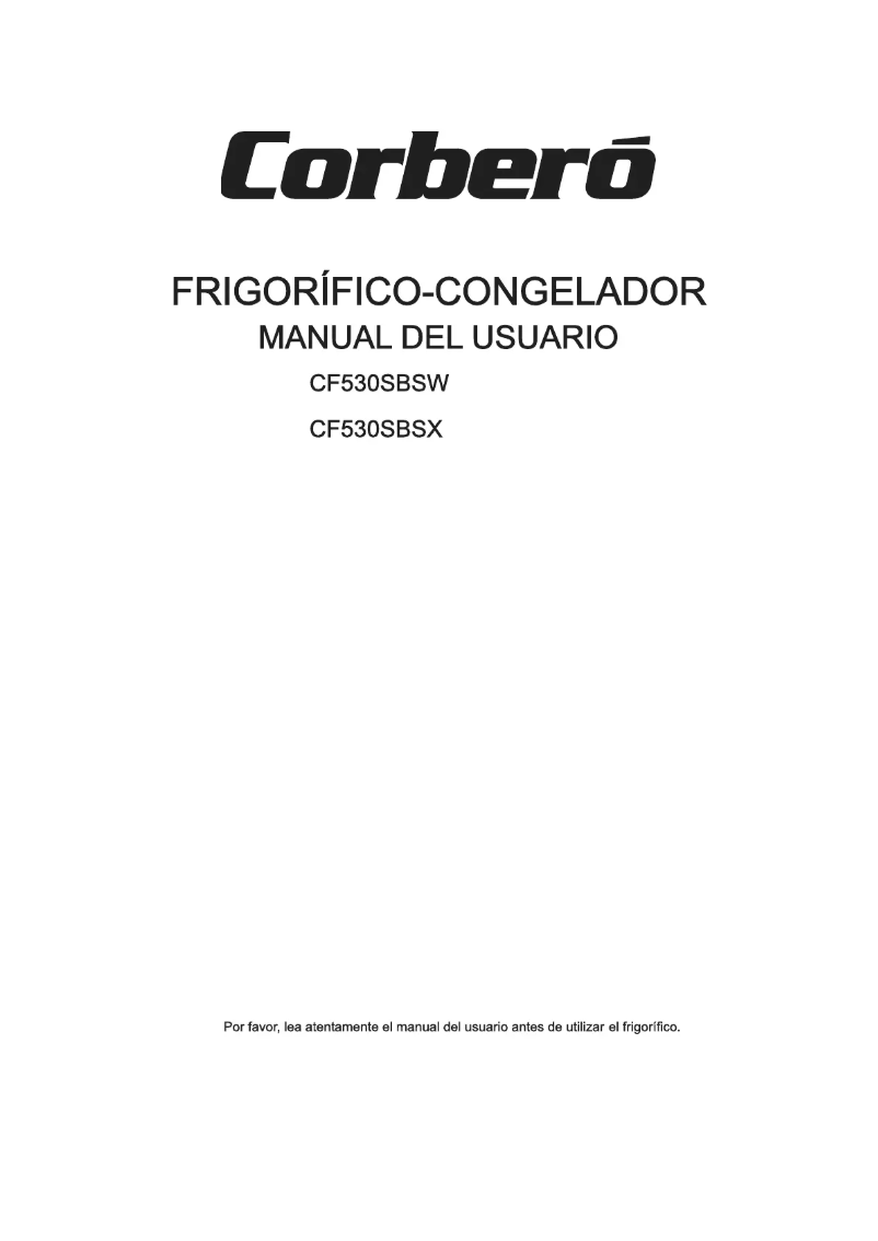 Image de la première page du manuel de l'appareil CF530SBSW