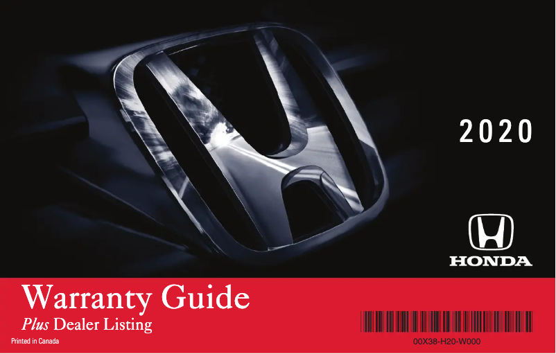 Página 1 del manual Manual de uso y mantenimiento Honda Civic (2020)