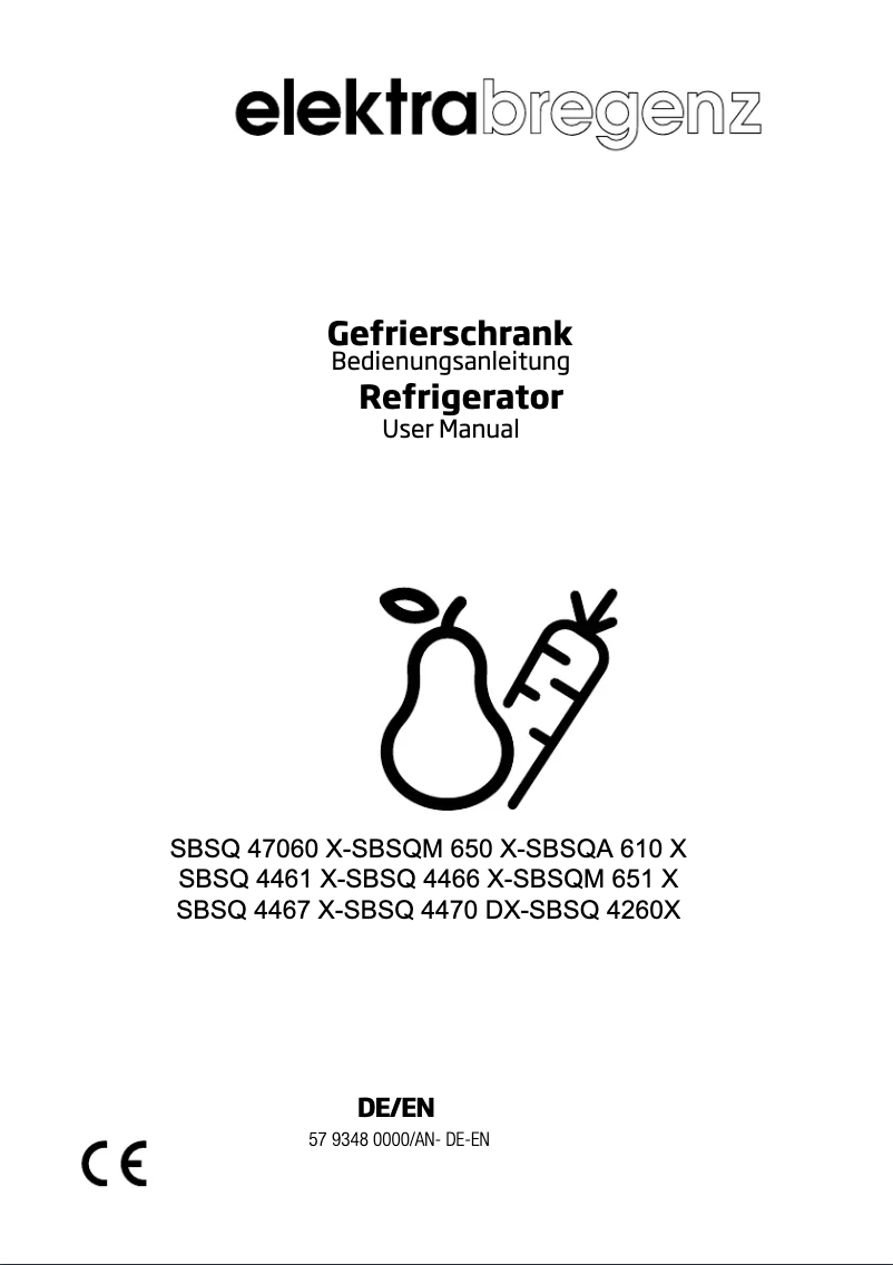 Page n°1 - Manuel utilisateur Elektra Bregenz SBSQ 4470 DX