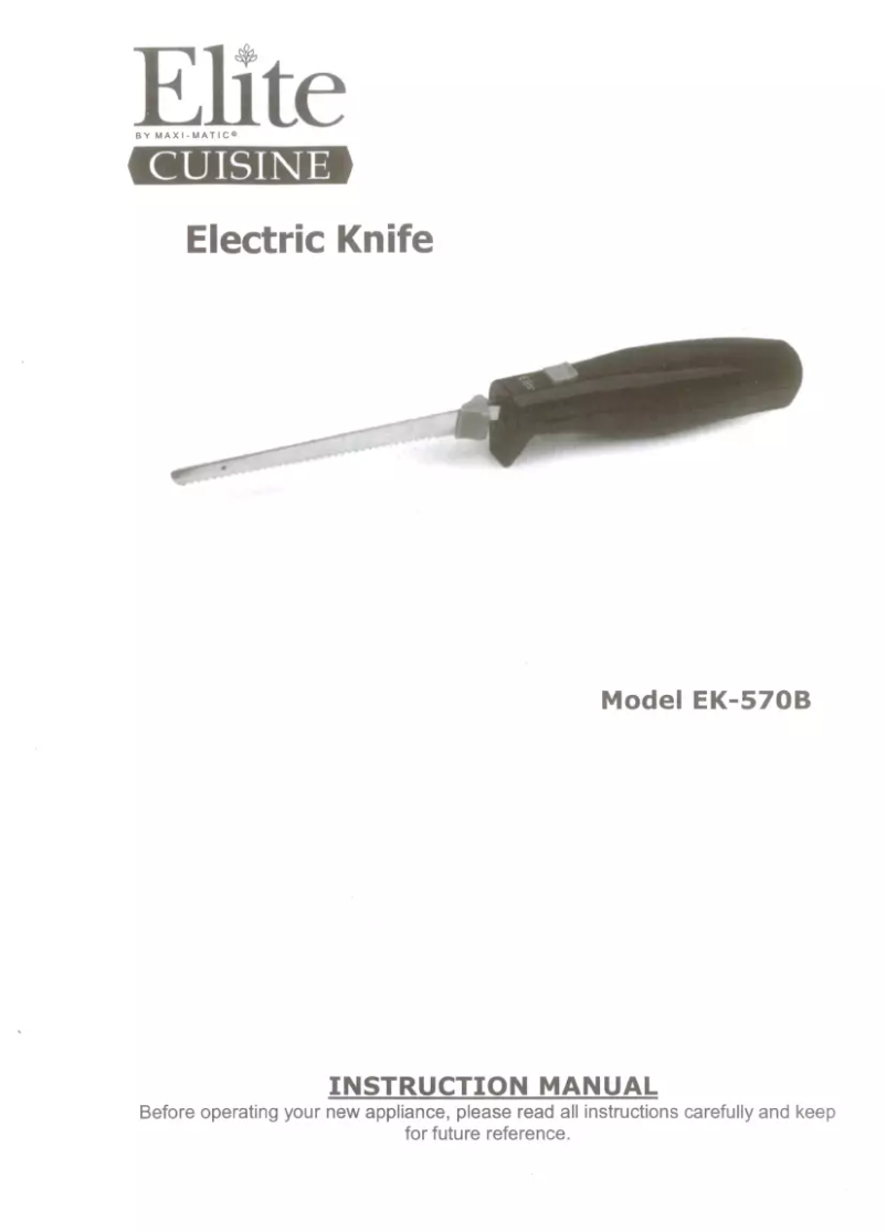 Page 1 de la notice Manuel utilisateur Elite EK-570B