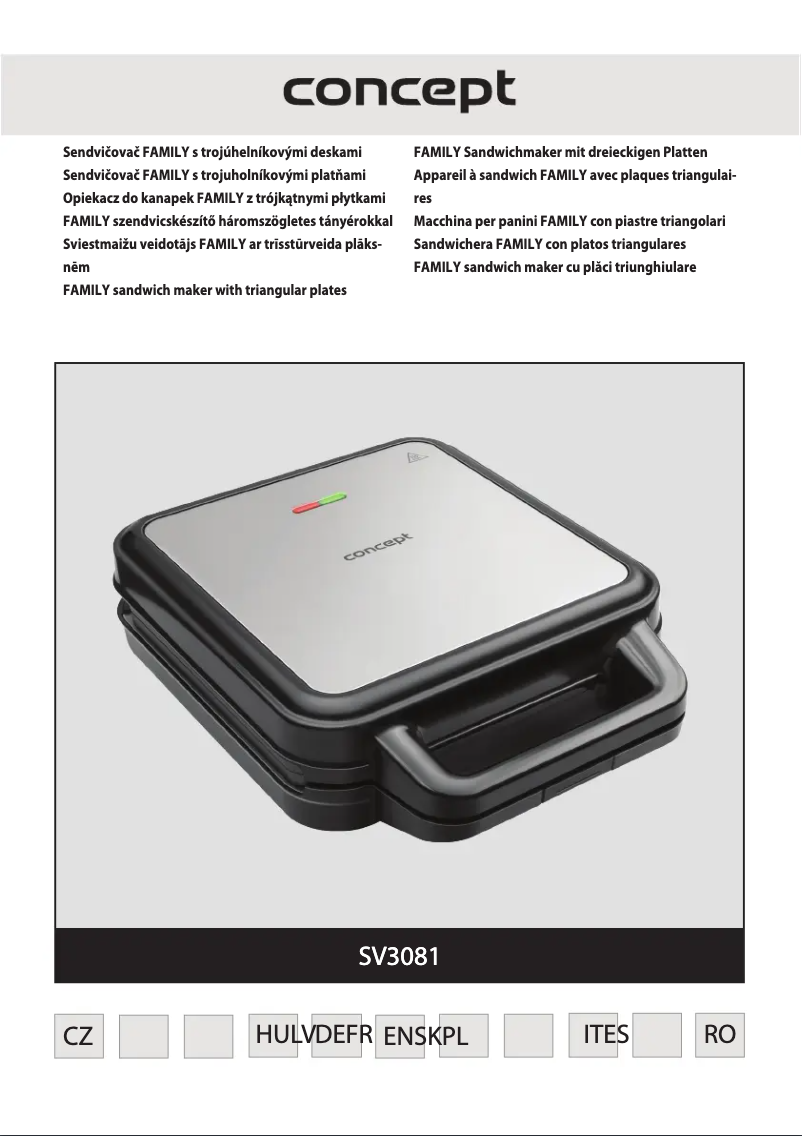Page 1 de la notice Manuel utilisateur Concept SV3081