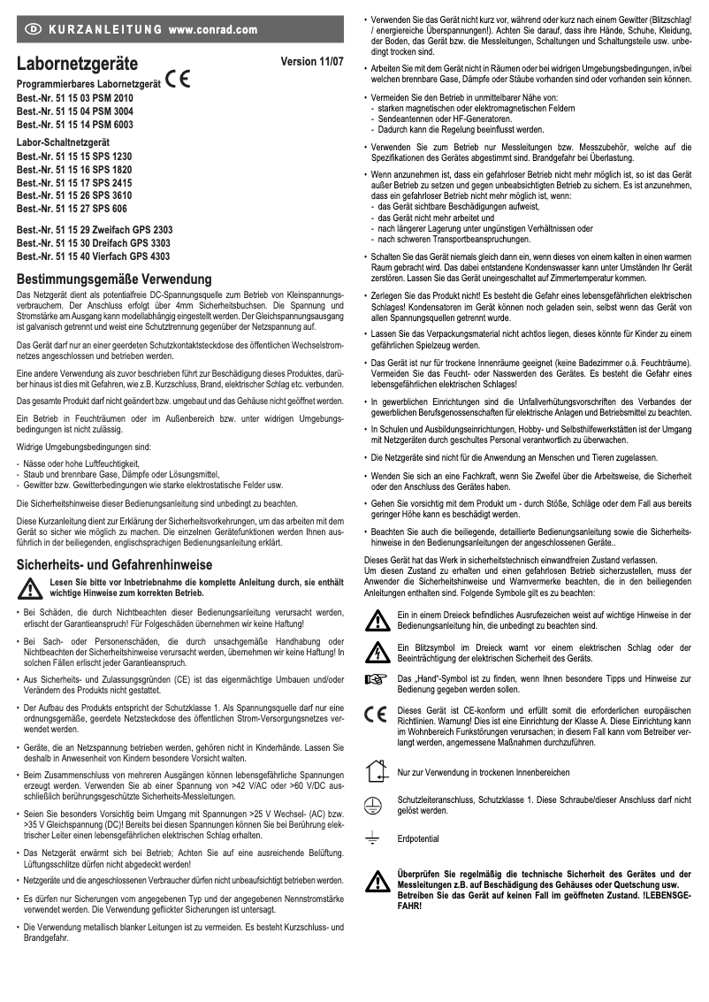 Image de la première page du manuel de l'appareil GPS-4303-E