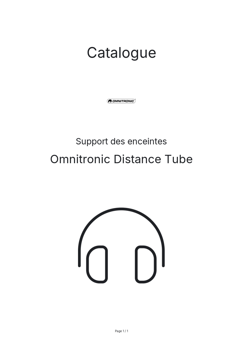 Image de la première page du manuel de l'appareil Distance Tube