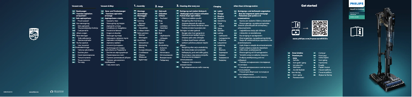 Page 1 de la notice Guide de démarrage rapide Philips AquaTrio Cordless XW9385