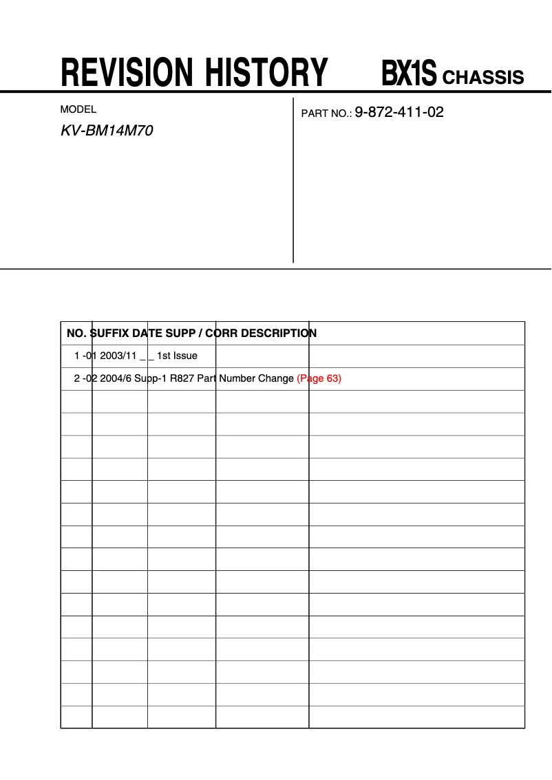 Page 1 de la notice Manuel utilisateur Sony KV-BM14M70