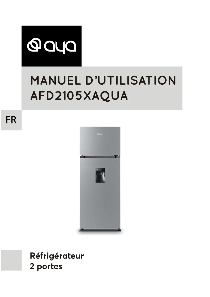 Page n°1 - Manuel utilisateur AYA AFD2105XAQUA