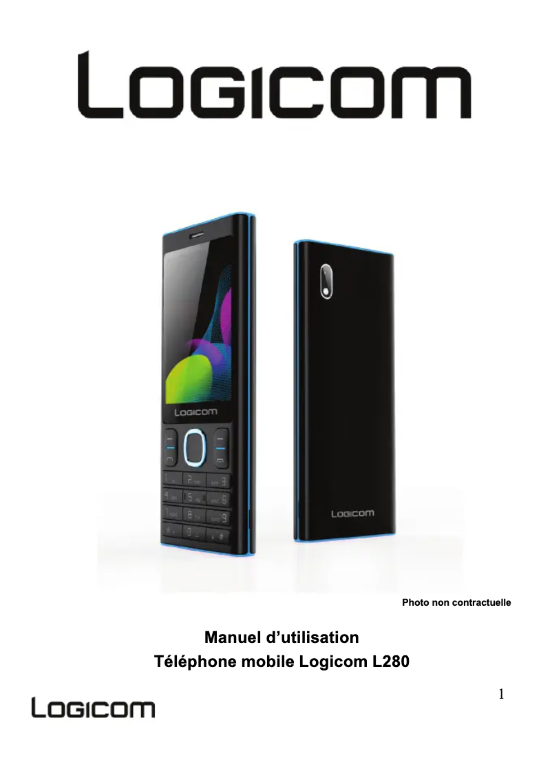 Page 1 de la notice Manuel utilisateur Logicom L-280