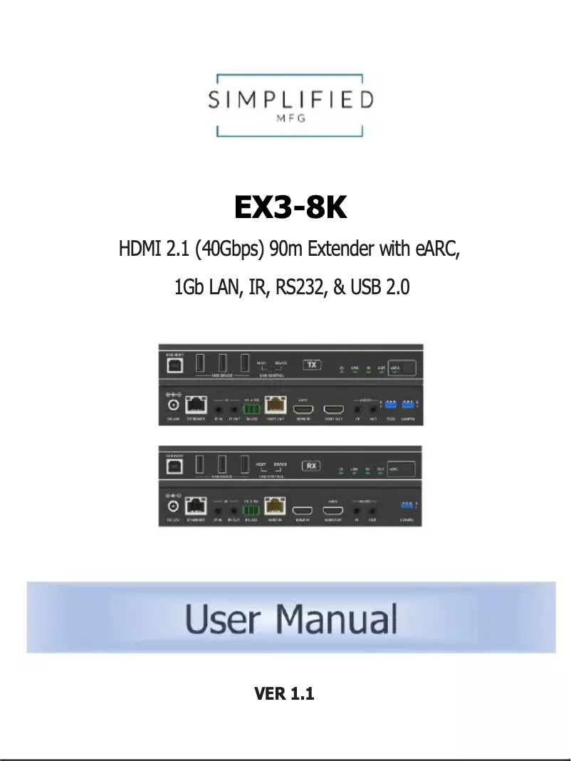 Image de la première page du manuel de l'appareil EX3-8K