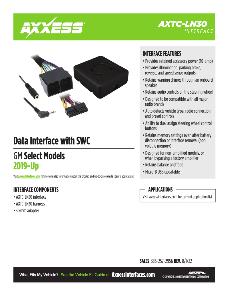 Image de la première page du manuel de l'appareil AXTC-LN30