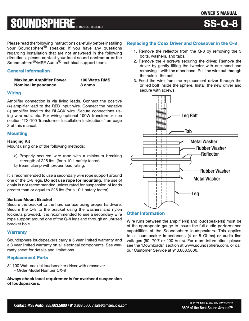 Image de la première page du manuel de l'appareil SS-Q-8