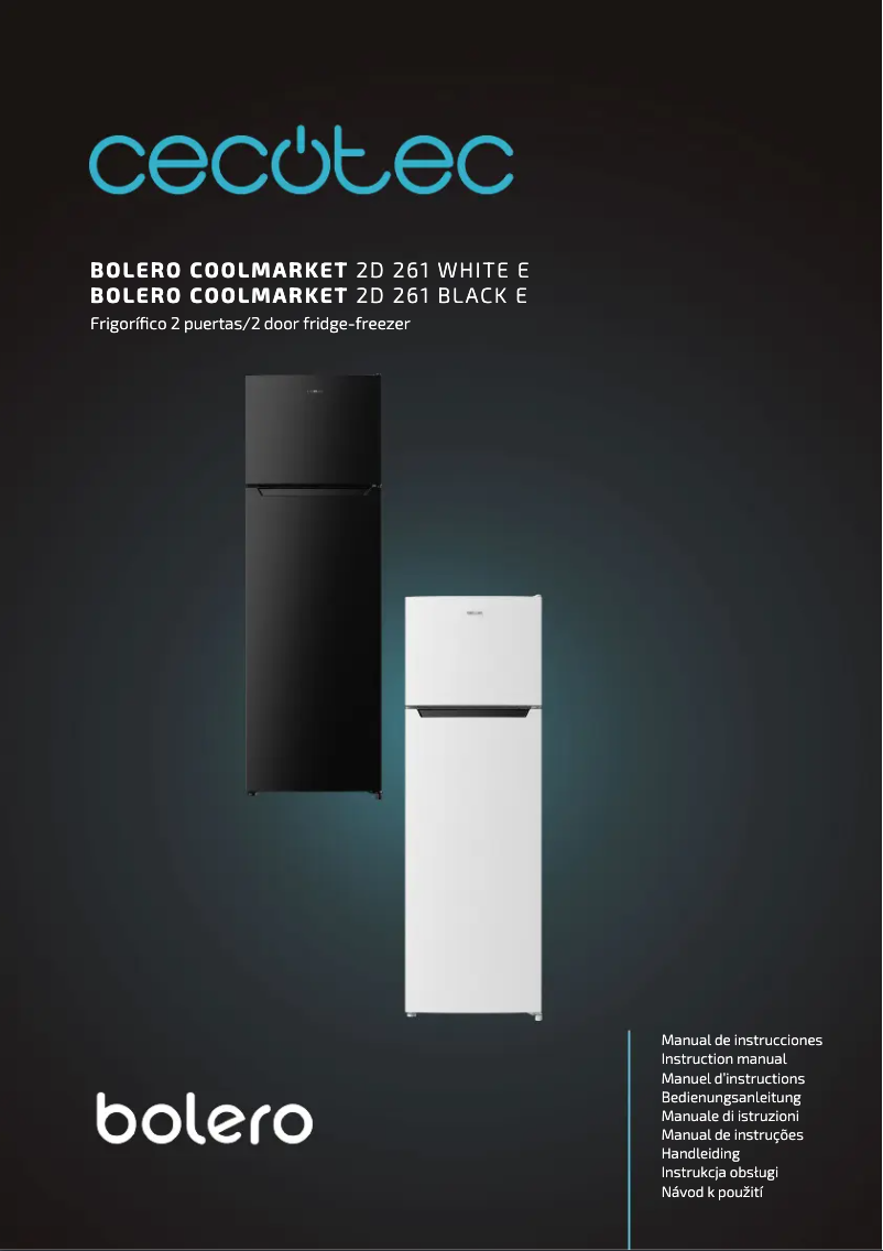 Page 1 de la notice Manuel utilisateur Cecotec Bolero CoolMarket 2D 261