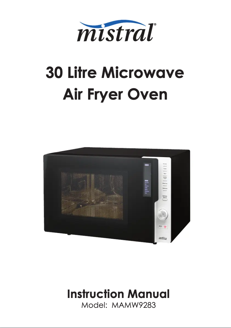 Page 1 de la notice Manuel utilisateur Mistral MAMW9283