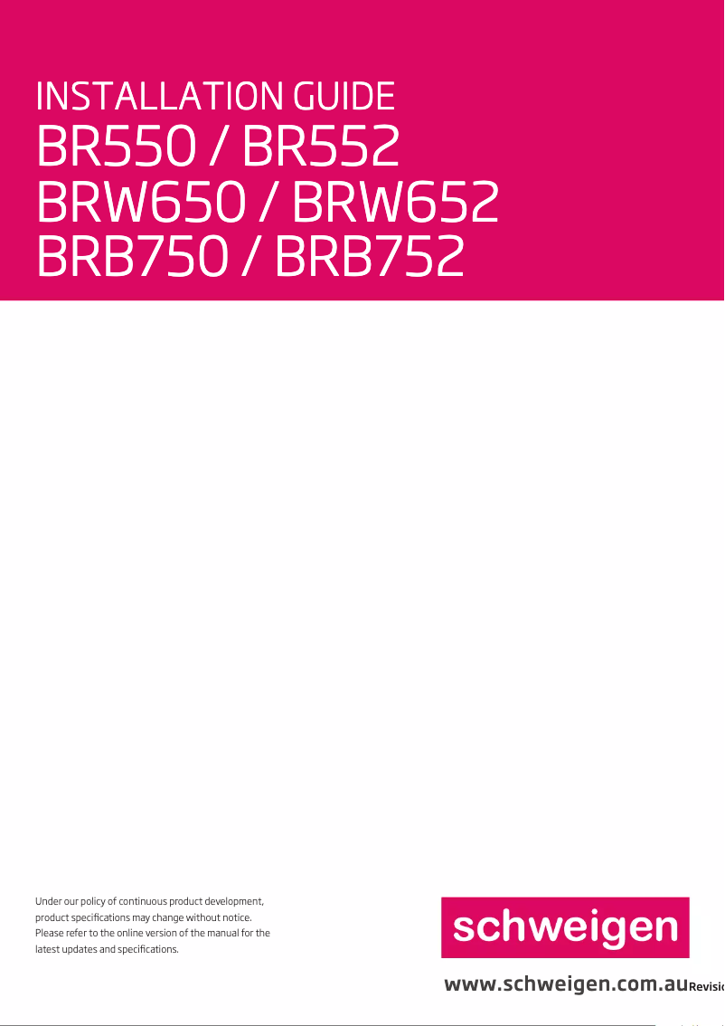 Página 1 del manual Manual de usuario Schweigen BRW652