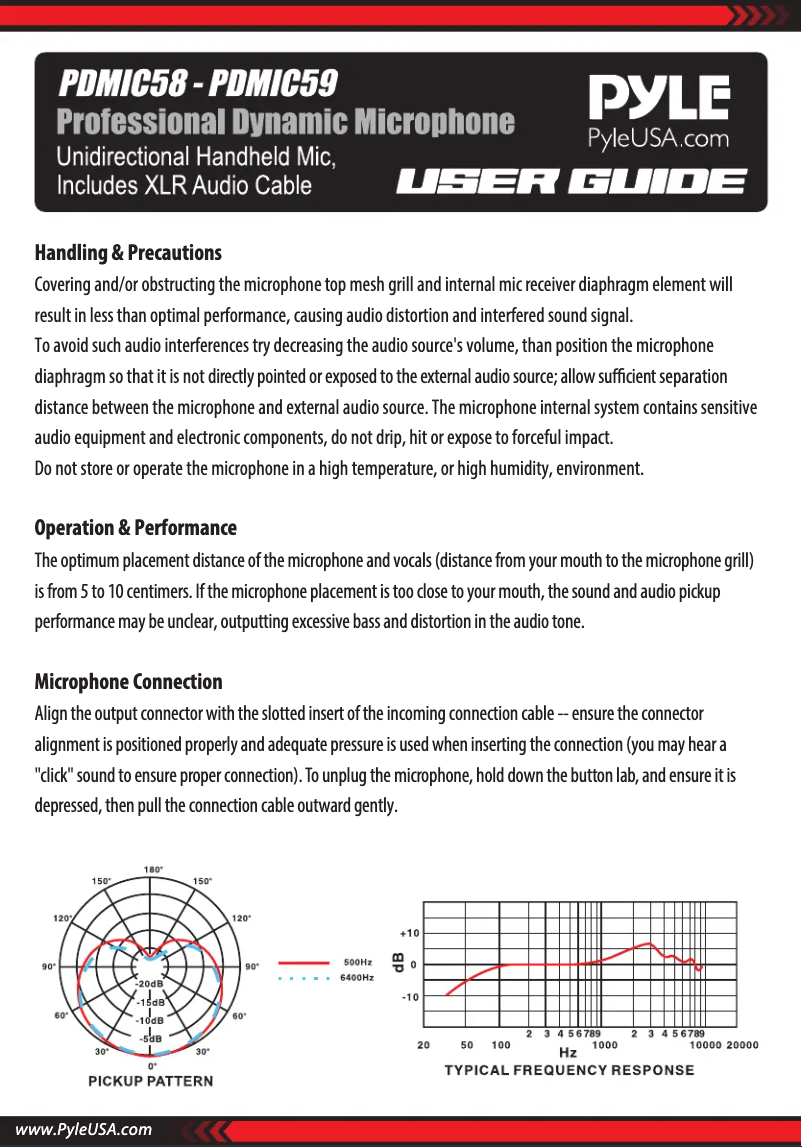 Page n°1 - Manuel utilisateur Pyle PDMIC59