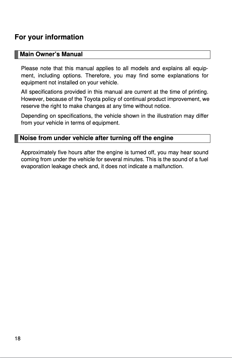 Page 1 de la notice Manuel utilisateur Toyota Avalon (2012)