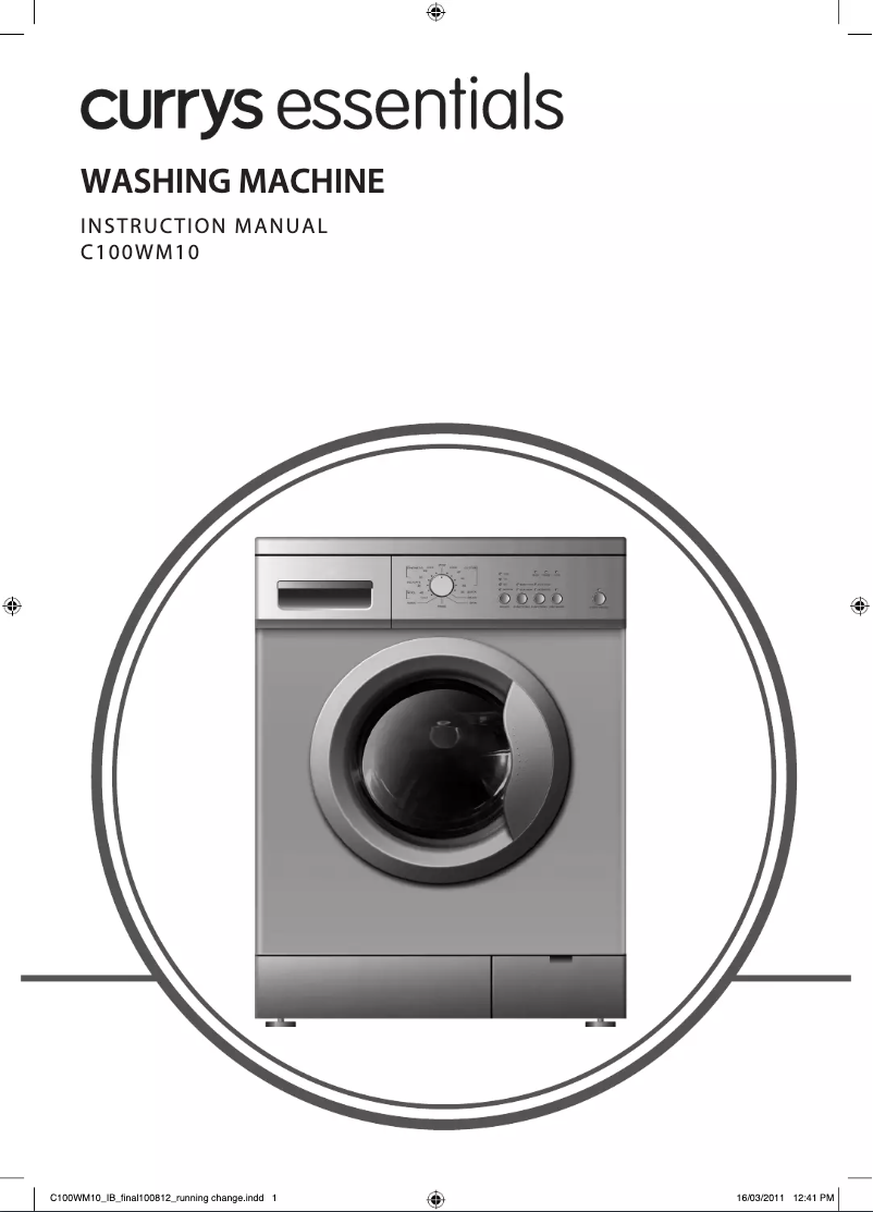 Page 1 de la notice Manuel utilisateur Currys Essentials C100WM10