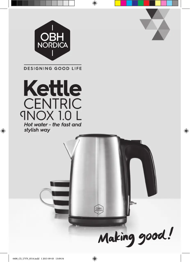 Page n°1 - Manuel utilisateur OBH Nordica Centric Inox 1.0 L 6408