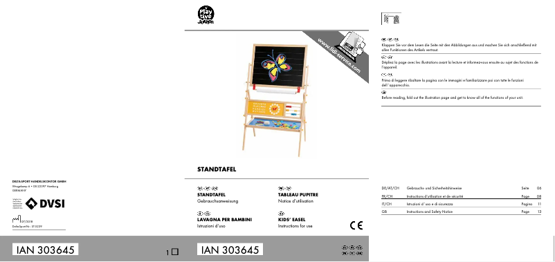 Page 1 de la notice Manuel utilisateur Playtive IAN 303645