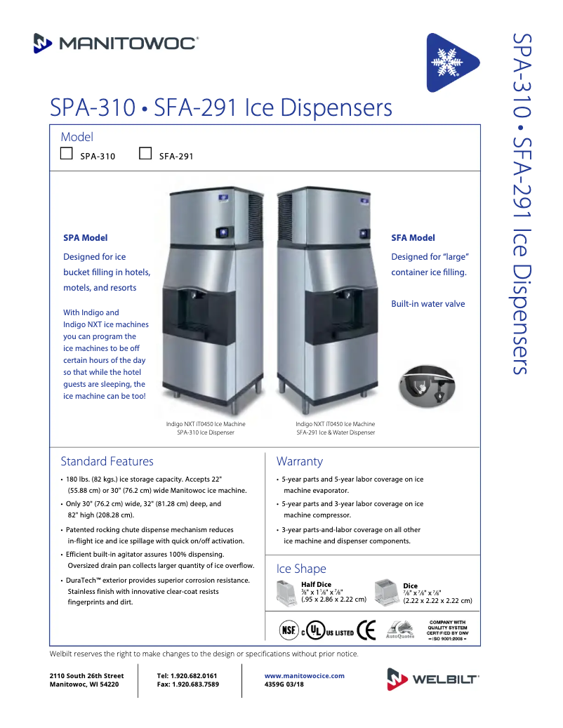 Image de la première page du manuel de l'appareil SPA-310