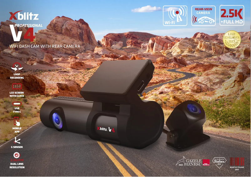 Page 1 de la notice Fiche technique Xblitz V4 Professional