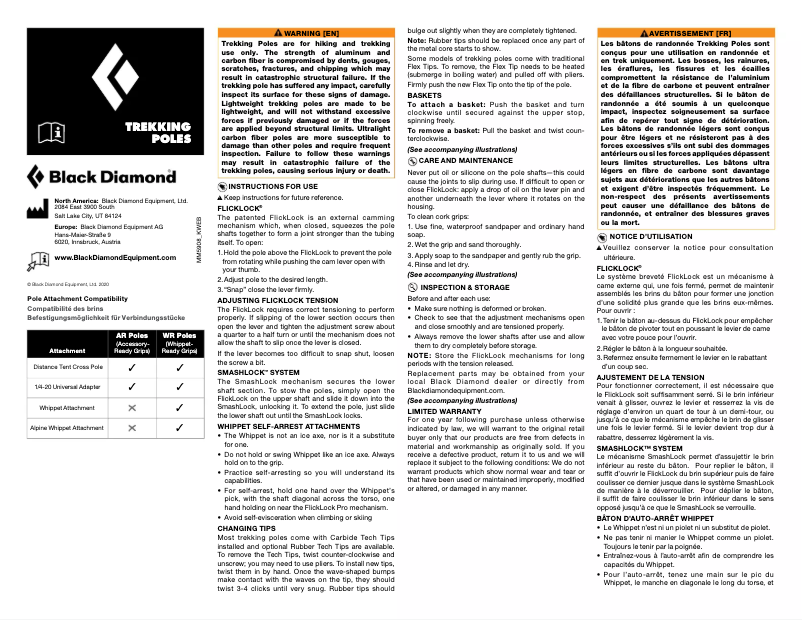 Page 1 of the manual User Manual Black Diamond Alpine