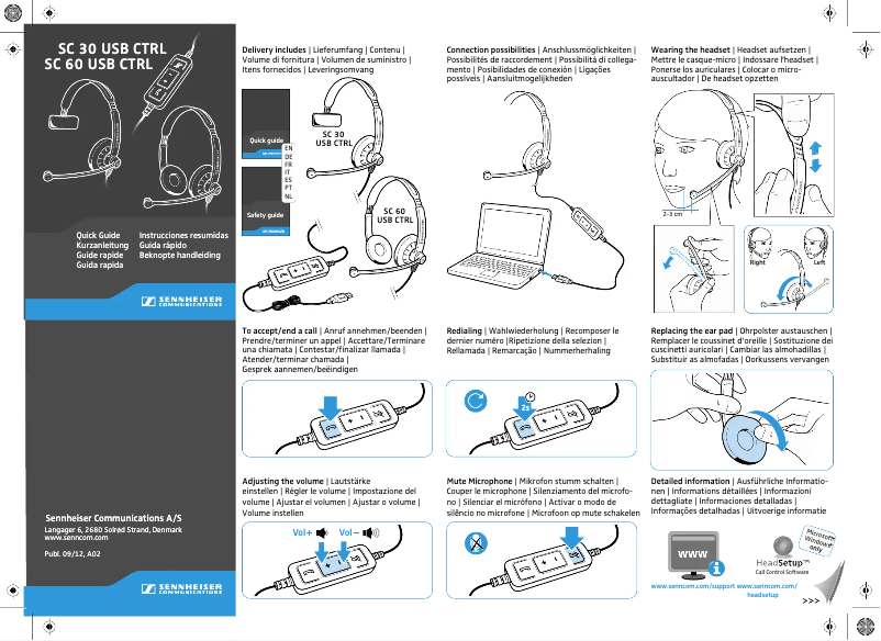 Page n°1 - Manuel utilisateur Sennheiser SC 30 USB CTRL