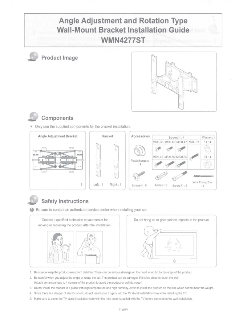 Page 1 de la notice Manuel utilisateur Samsung WMN4277ST