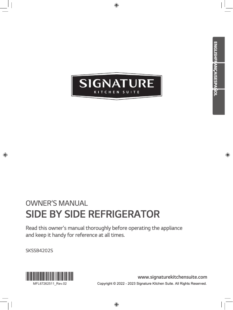 Page n°1 - Manuel utilisateur Signature SKSSB4202S