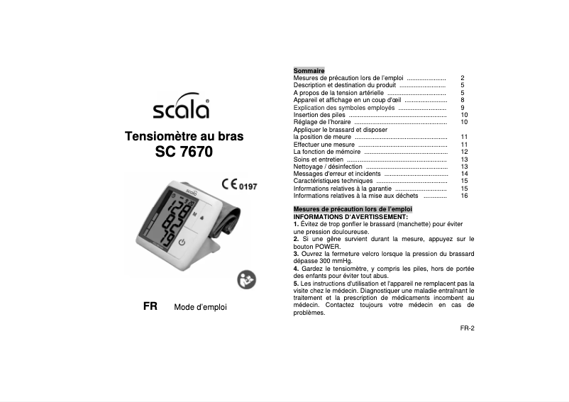 Imagen de la primera página del manual del dispositivo SC 7670