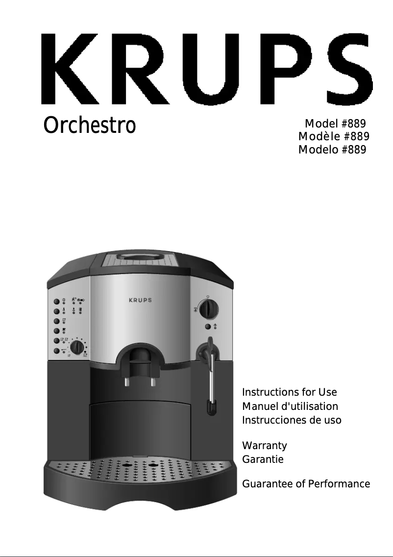 Image de la première page du manuel de l'appareil Orchestro F889