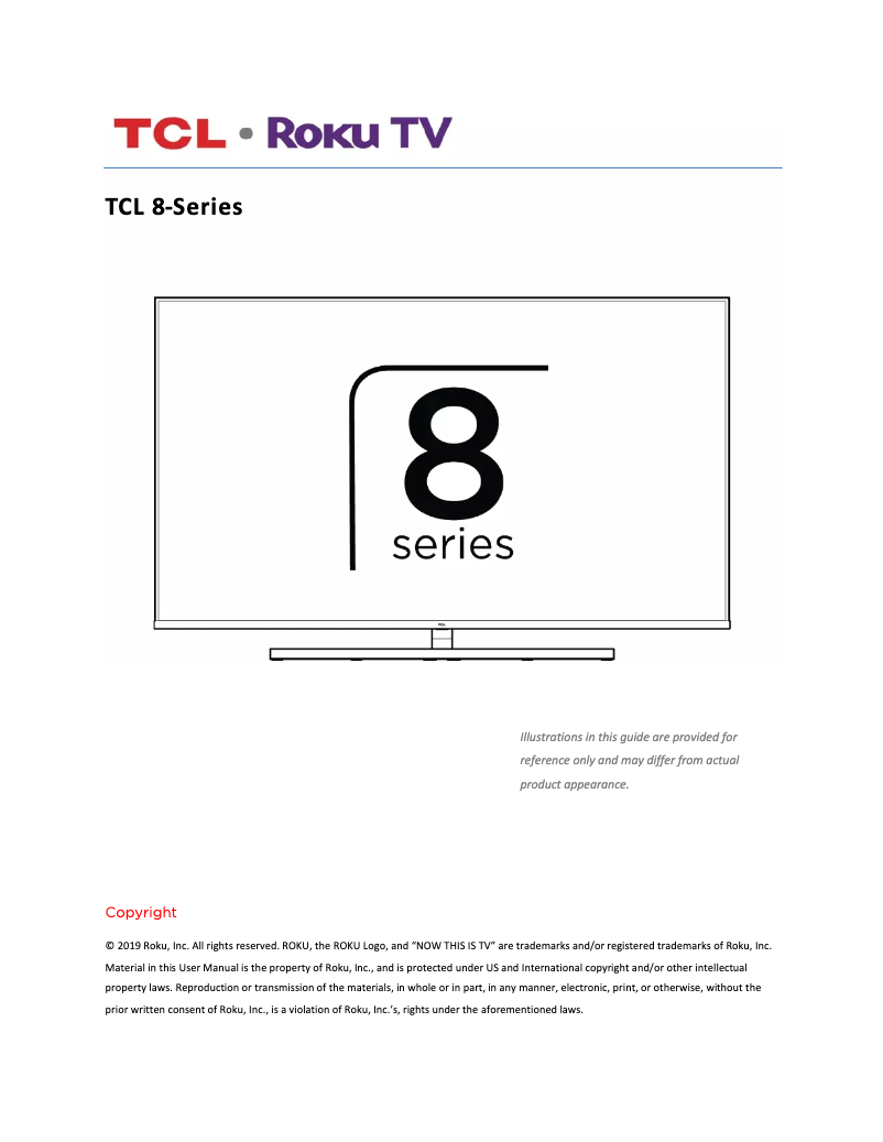 Page 1 de la notice Manuel utilisateur TCL 65Q825