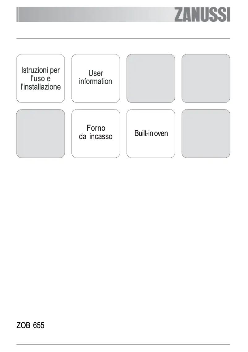 Page 1 de la notice Manuel utilisateur Zanussi ZOB655NC