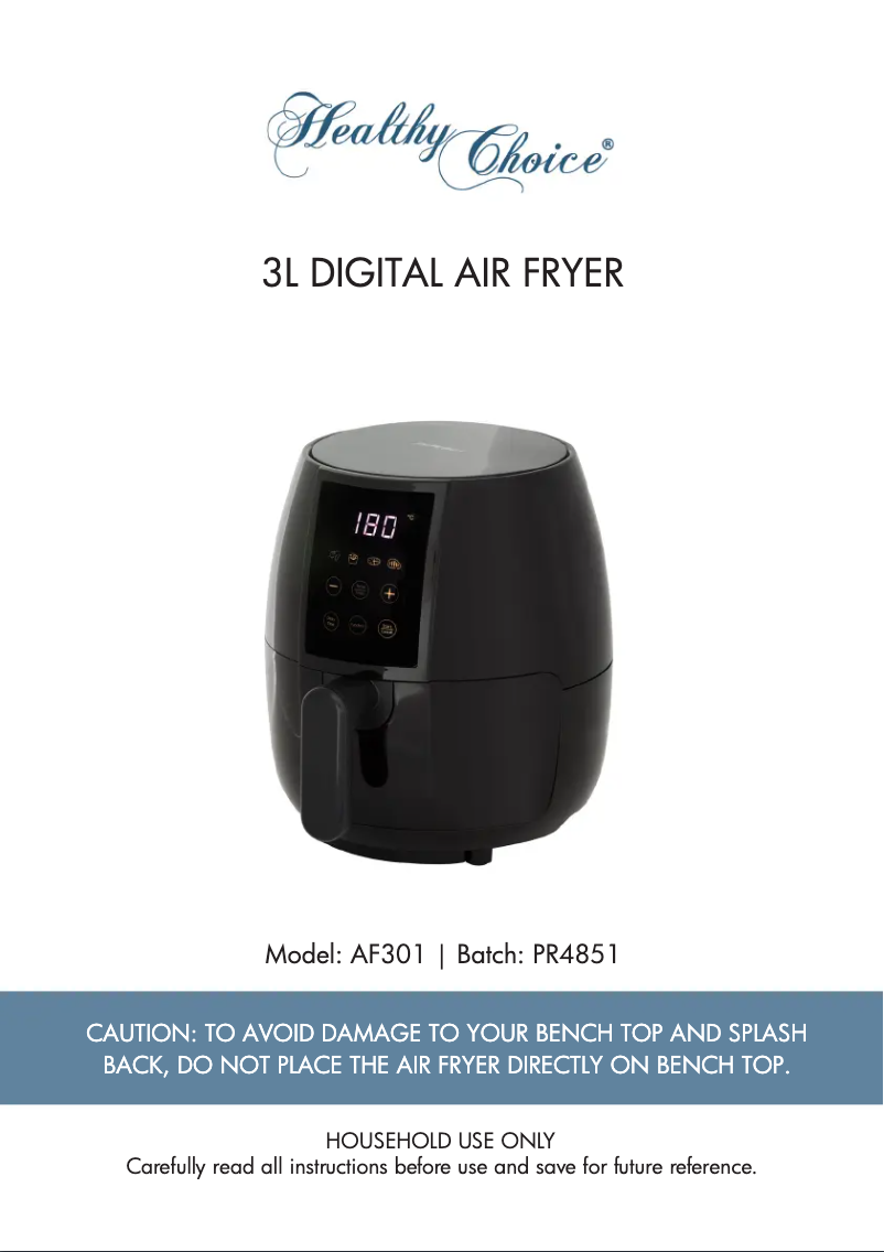 Page n°1 - Manuel utilisateur Healthy Choice AF301