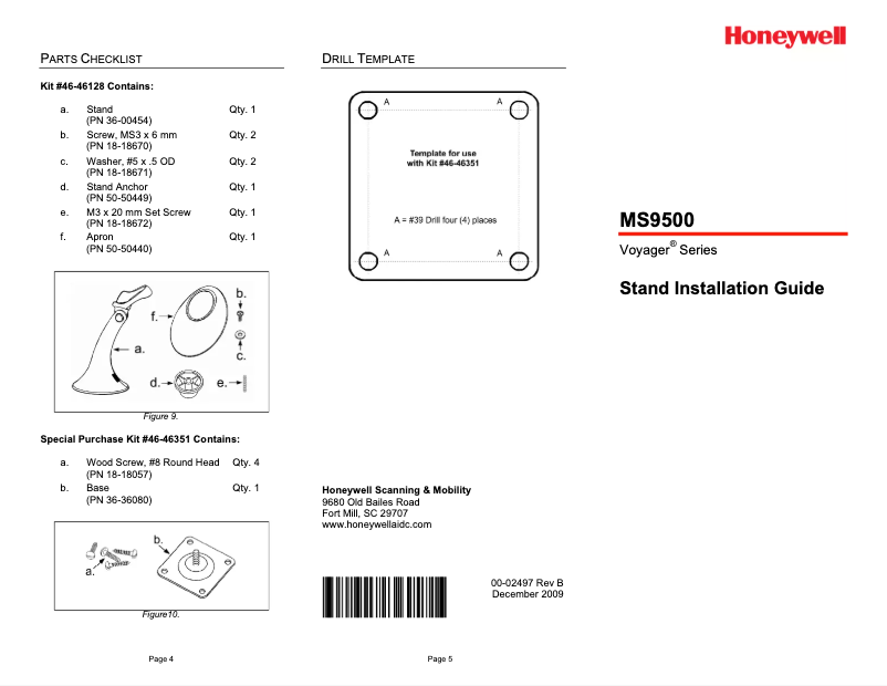 Page n°1 - Manuel utilisateur Metrologic MS9540 VoyagerCG