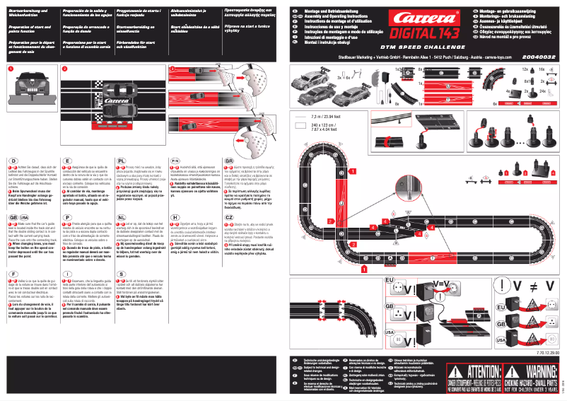 Page 1 de la notice Manuel utilisateur Carrera Toys 20040032