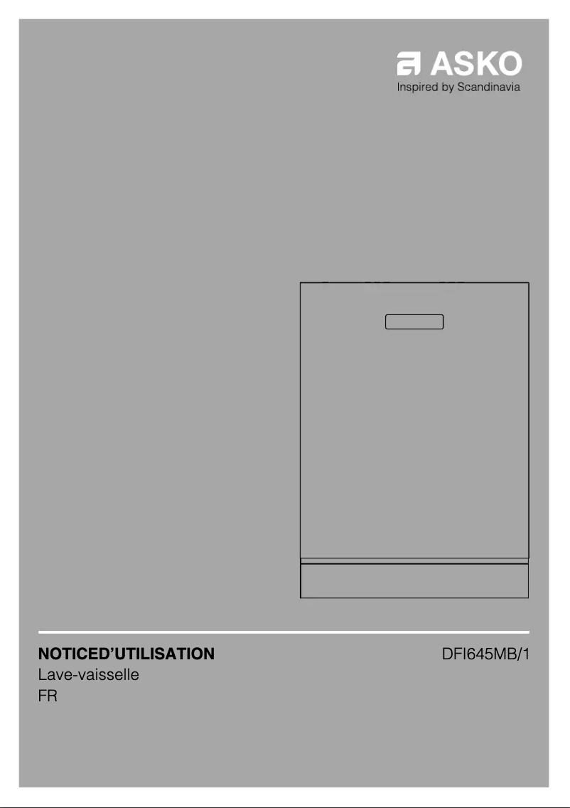 Page 1 de la notice Manuel utilisateur Asko DFI 645 MB/1