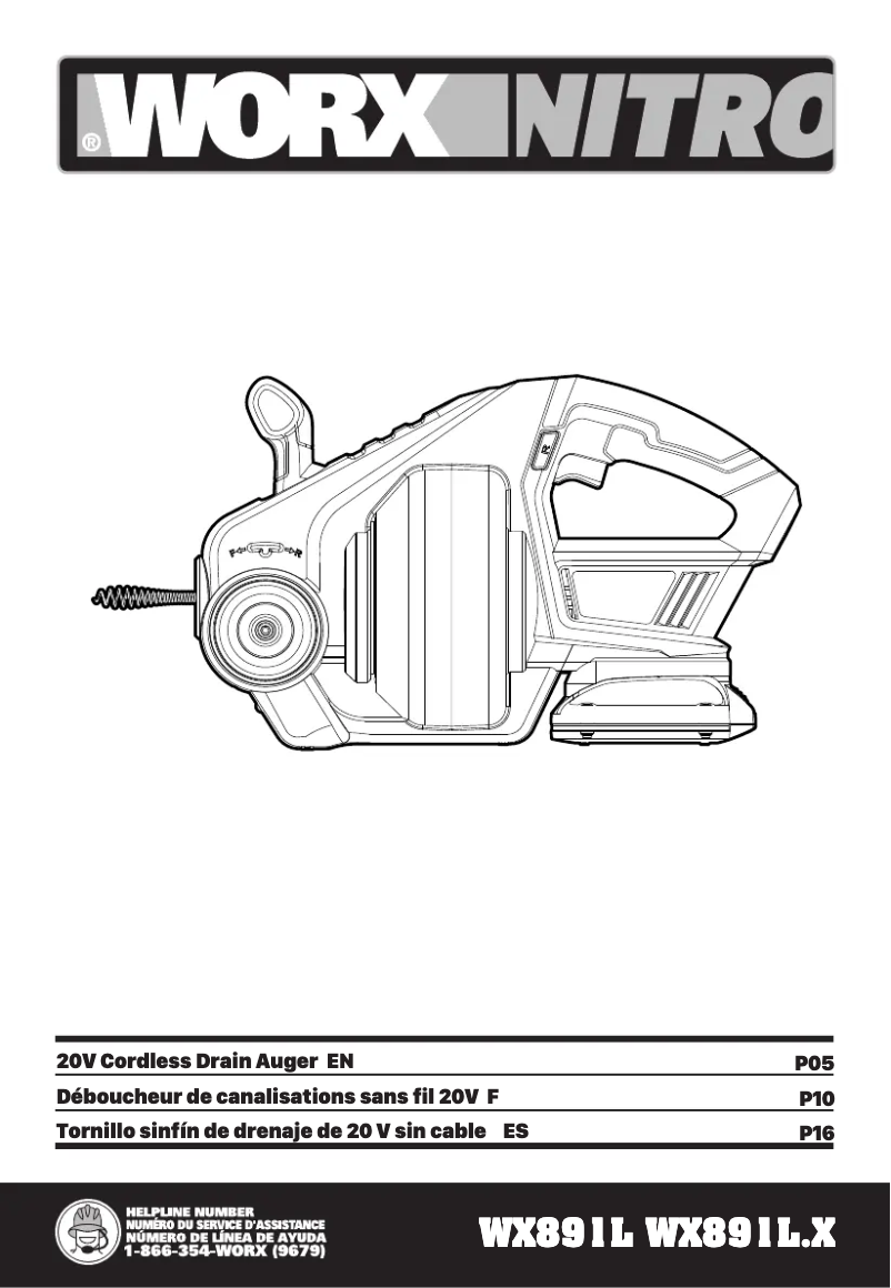 Page n°1 - Manuel utilisateur Worx WX891L