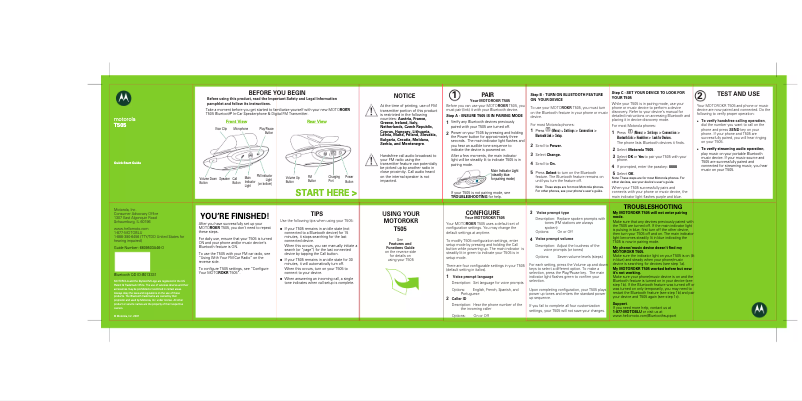 Image de la première page du manuel de l'appareil T505
