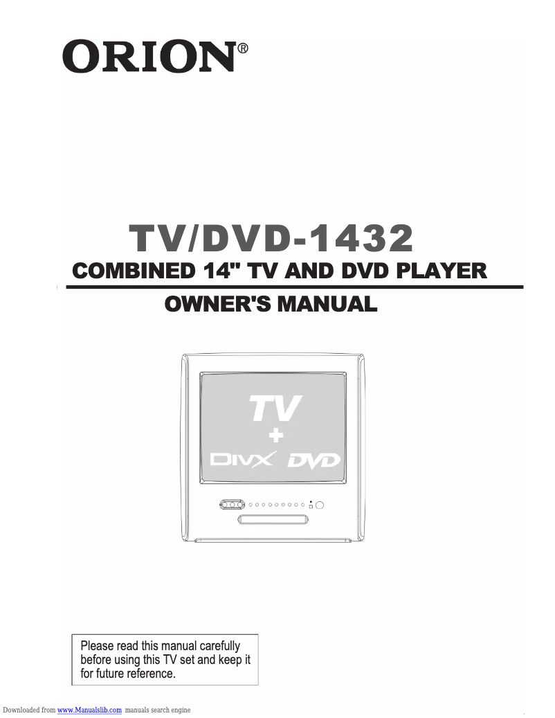 Image de la première page du manuel de l'appareil TV - DVD 1432