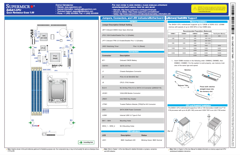 Image de la première page du manuel de l'appareil B4SA1-CPU