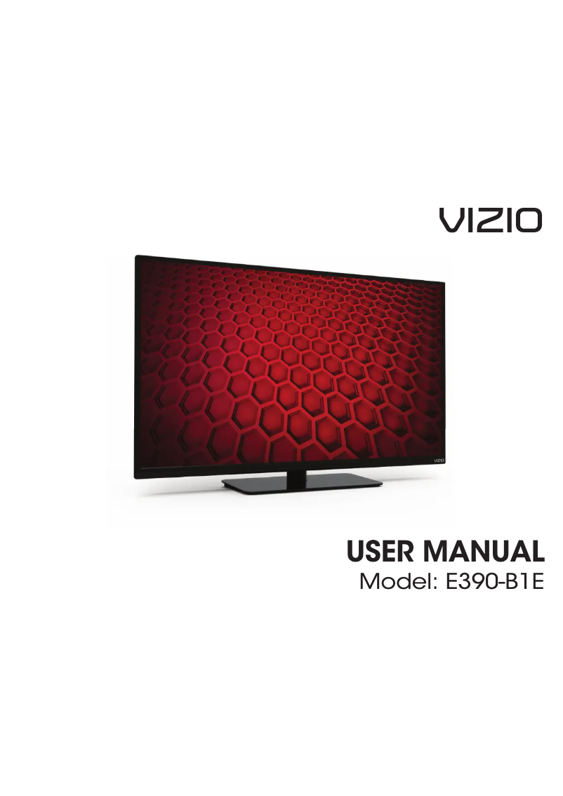 Page 1 de la notice Manuel utilisateur VIZIO E390-B1E