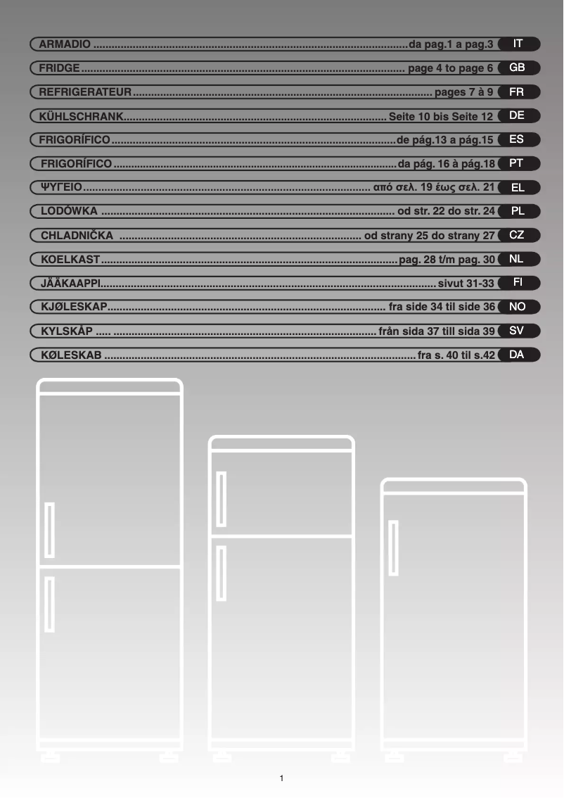 Page 1 de la notice Manuel utilisateur Candy CFL 3585 E