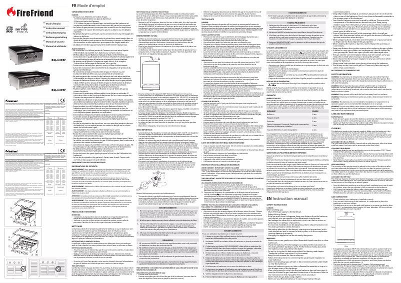 Page 1 de la notice Manuel utilisateur FireFriend BQ-6395F